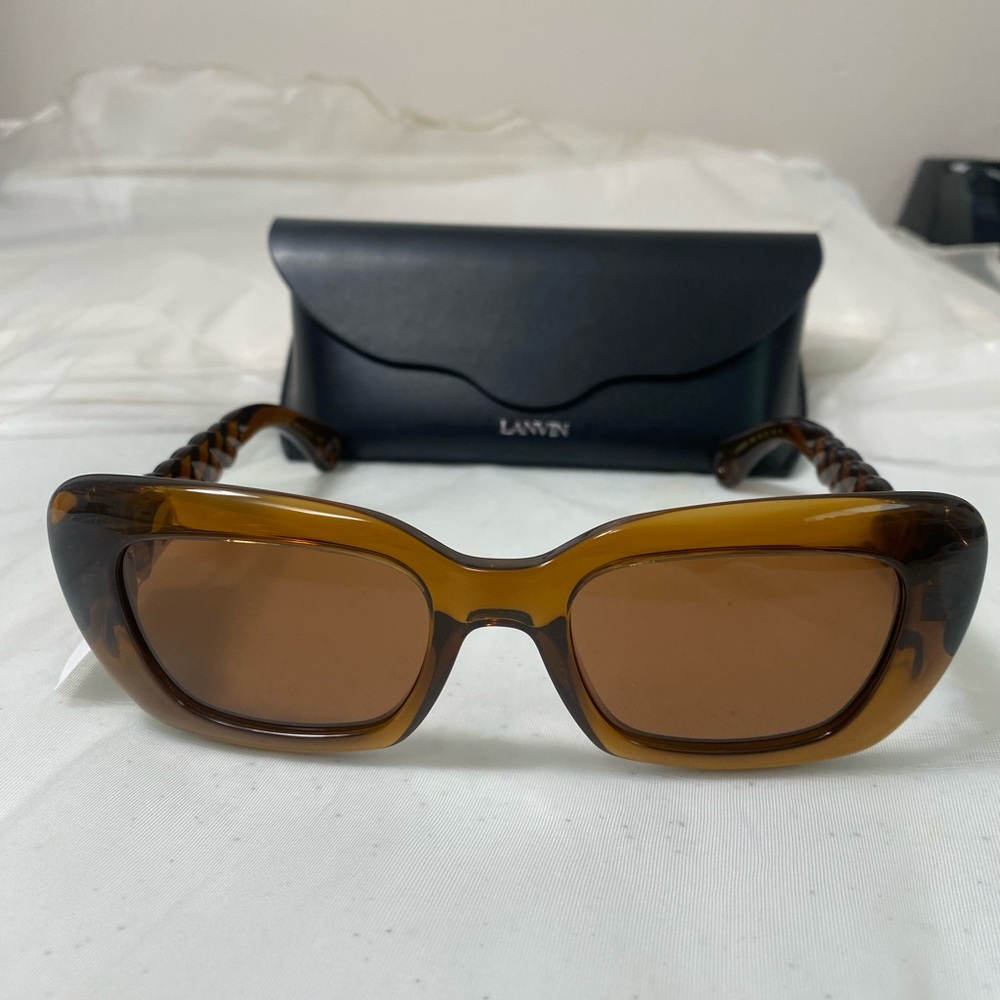 LANVIN Amber Brown Designer summer Sunglasses ๐ - Picture 8 of 9